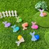 2Pcs Glowing Mini Snails Miniature Moss Micro Landscape Decoration Glow In The Dark Snails Figurines Fairy Garden Accessories