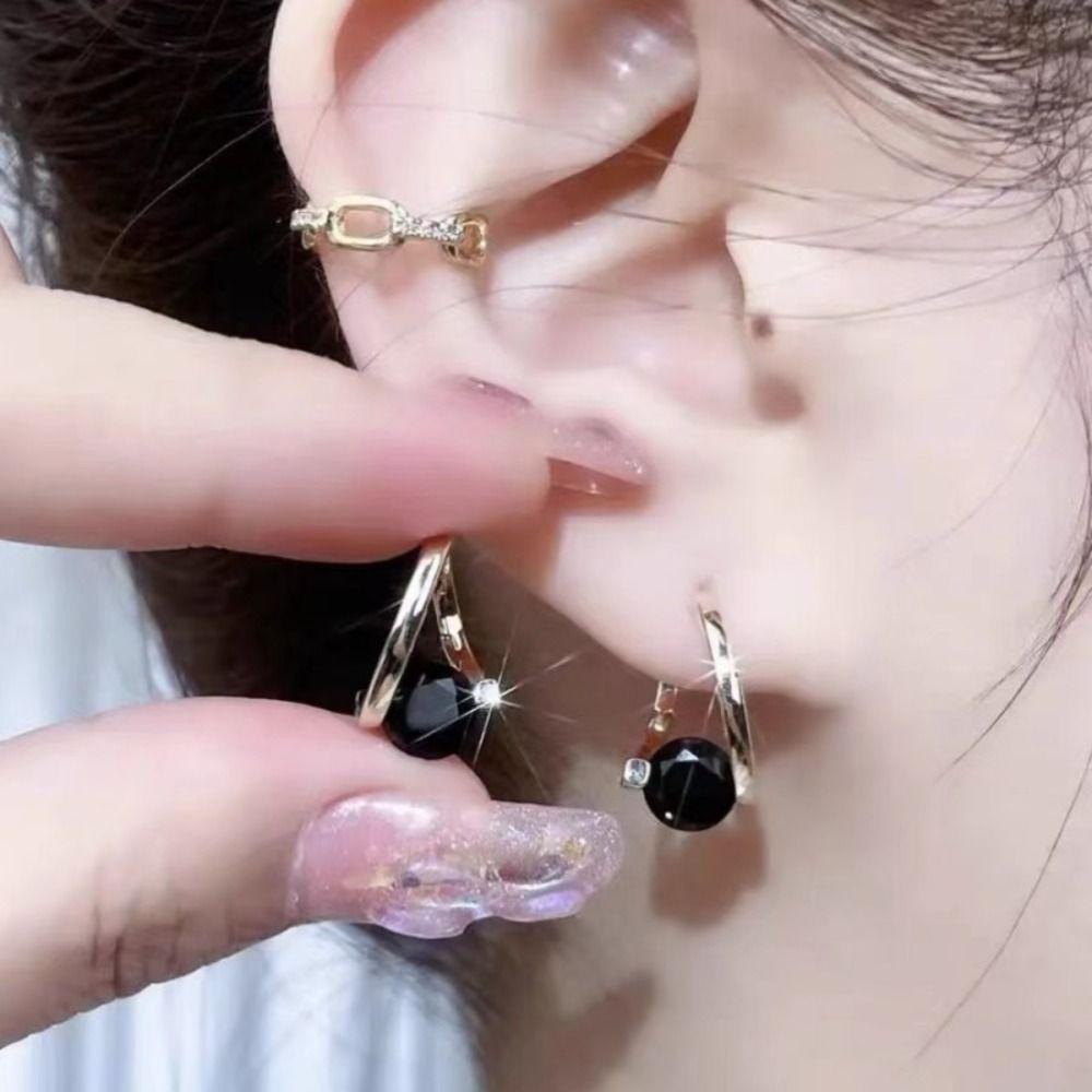 2 шт. черные германиевые серьги для лимфвитационной магнетерапии, эффективные серьги для акупунктуры, женские серьги