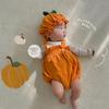 Christmas Costume Baby Pumpkin Romper Coverall Pumpkin Costume Boy Girl Costume 66 73 80 Fancy Dress Romper Newborn with Hat Commemorative Photo