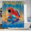 Лягушка Шторка для душа Милый Амфибия Декор для ванной Природа Лес Дикая природа Вкладыш для душа Водонепроницаемый Домашний текстиль