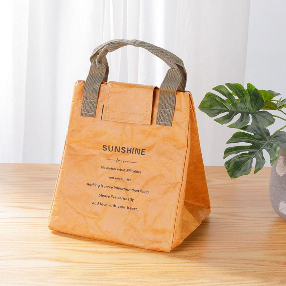 Сумка для обеда Dupont Paper Lunch Box Tote Bag изоляционная охлаждаемая портативная водонепроницаемая сумка для хранения в школе на открытом воздухе для пикника