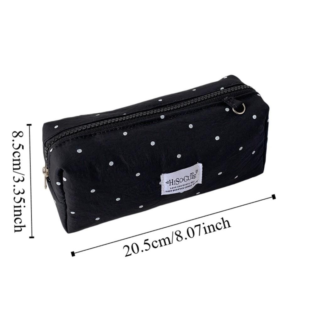 Pencil Pouch Korean Style Pen Bag Large Capacity Cloth Stationery Bag Y2k Dots Pencil Case  Office