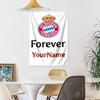 Fc Bayern Mnchen Custom Your Name Wall Decor Tapestry Art For Pet Memorial Birthdaywedding Party Backdrop Family Gift