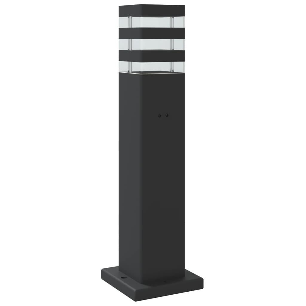 Vidaxl Zewnętrzna Lampa Stojąca Z Czujnikiem, Czarna, 50 Cm, Aluminium