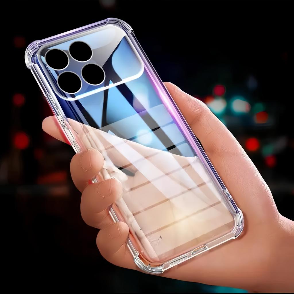 Прозрачный противоударный чехол из ТПУ для Xiaomi POCO F8 Pro - Прозрачный