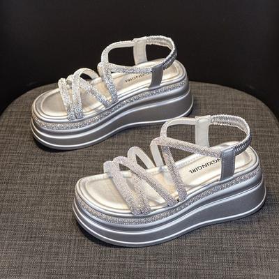 Сандалии Rome с толстой подошвой, увеличивающие рост, повседневные сандалии