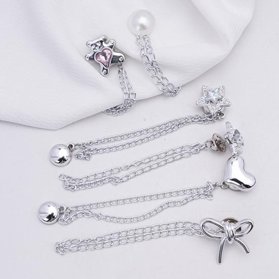 2 шт. магнитные зажимы для одежды с цепочкой многофункциональные металлические магнитные булавки для одежды мужчины женщины шарф рубашка рукав брюки зажим для пуговиц аксессуары