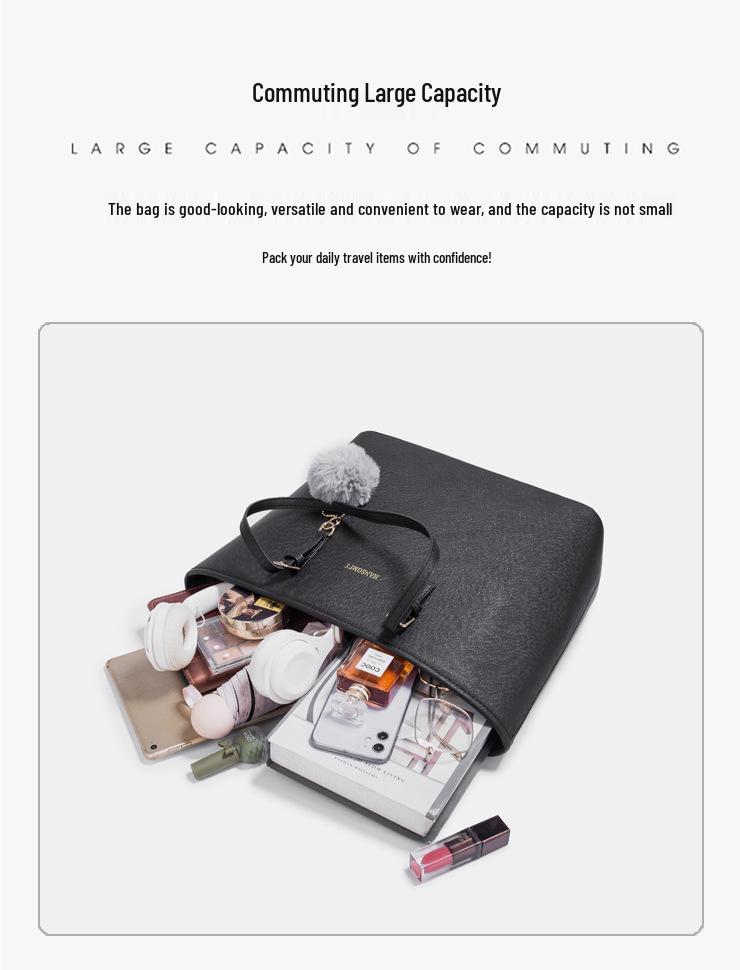 2025 Fall/Winter Women's Embossed Large Handbag - European & American Fashion, Shoulder/Crossbody