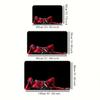 Authorized 1pc Cartoon Printed Rug, Deadpool Red And Black Battle Suit Holding Gun Casual Pose Design Easy to Clean, Suitable