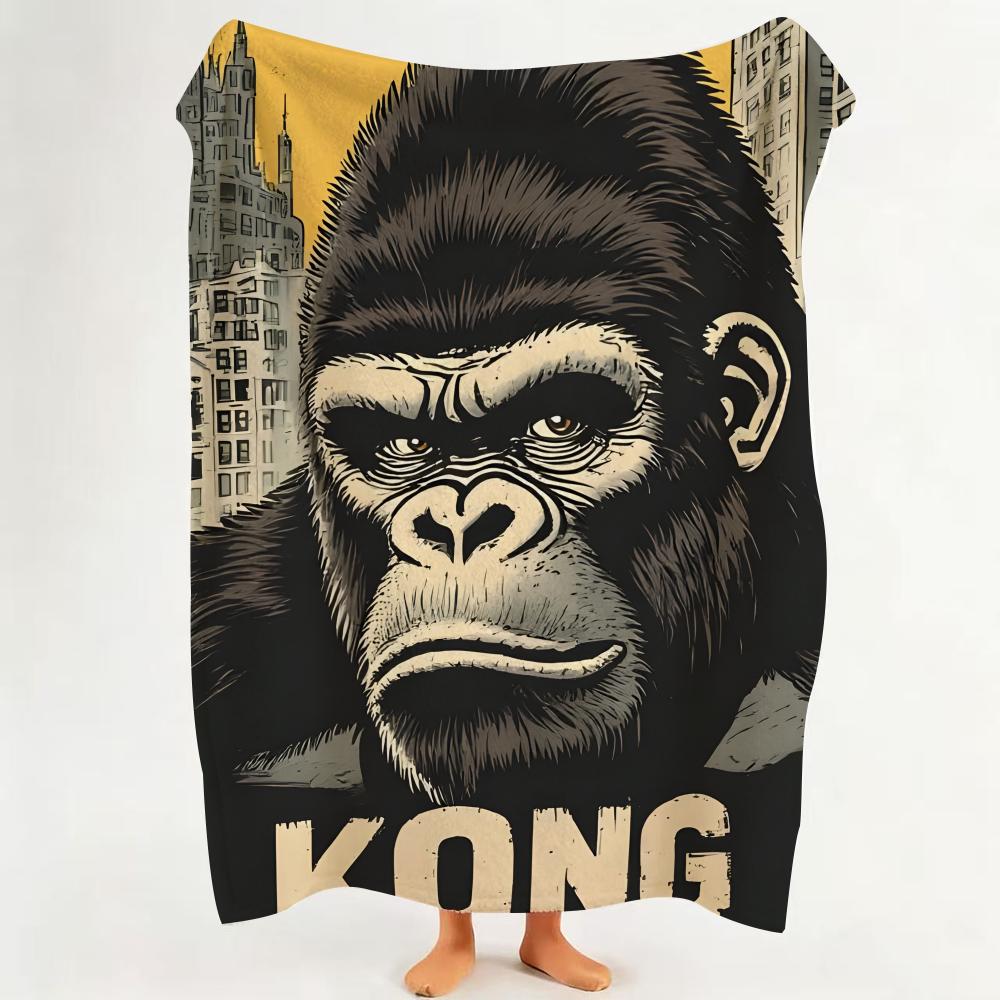 Movie K King K Kong Throw Flannel Throw Blanket Suitable for Sofa Living Room Bedroom