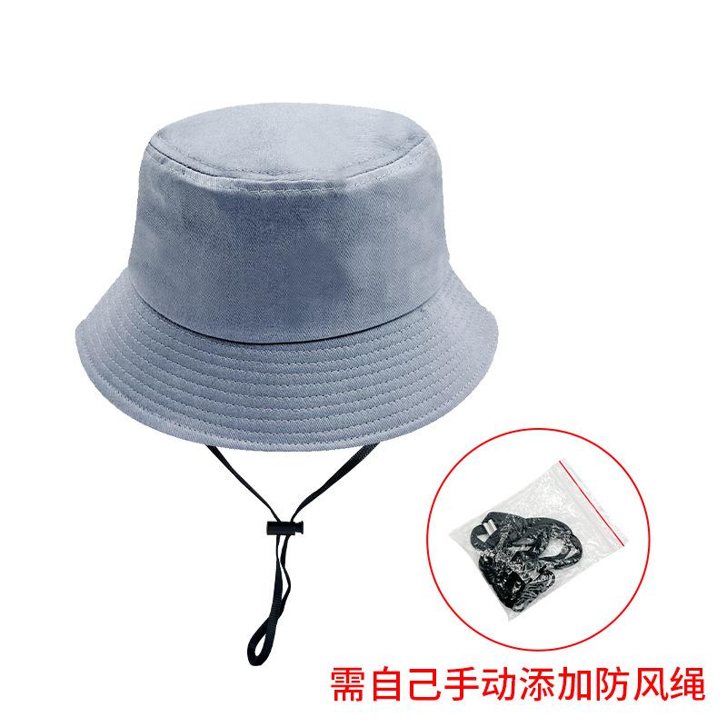 Cotton Fisherman's Hat: Outdoor Hiking Sun Hat, Solid Color Bucket Hat for Boys and Girls