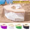 Hamster Bathroom Transparent Hamster Sandbox Detachable Small Animal Sand Bath Container Small Pet Supplies