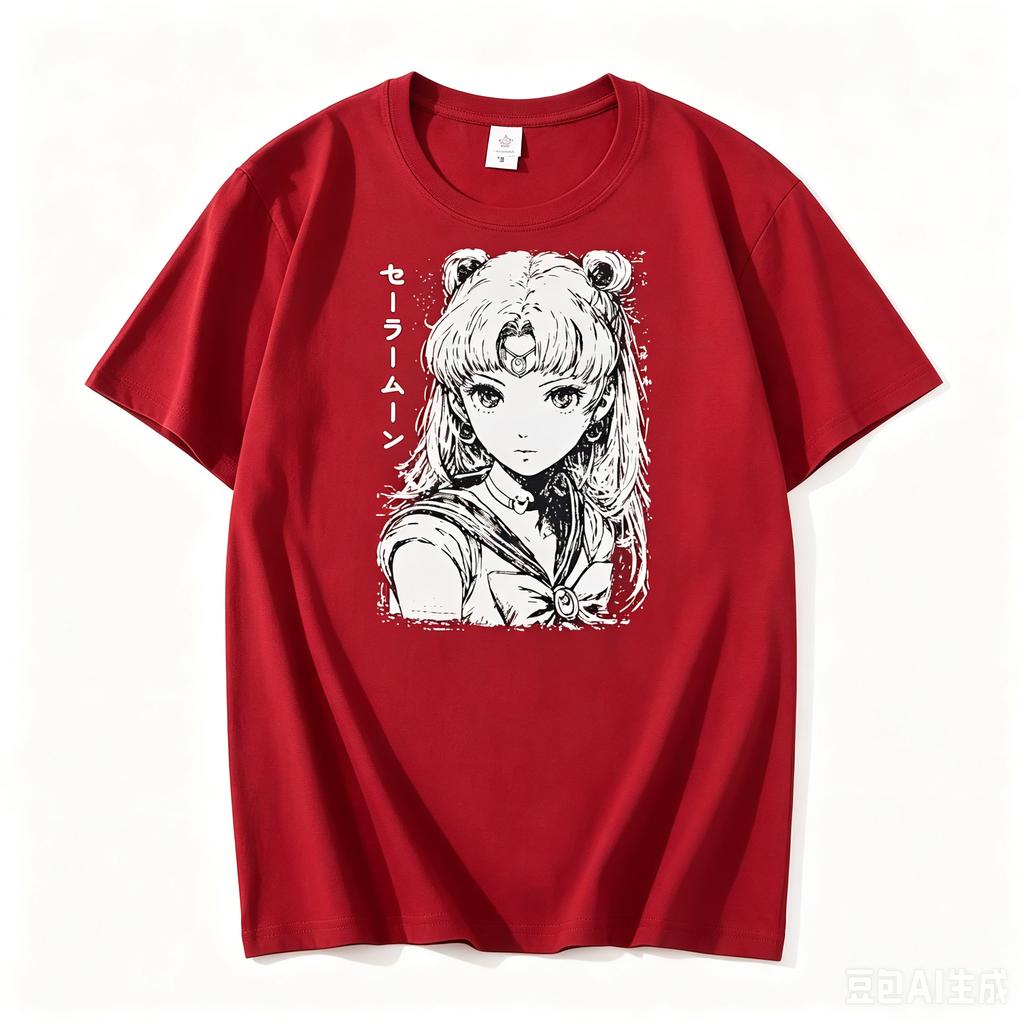 New Arrival Unisex Girls Sailor Moon Retro Graphic TShirt Summer Cotton Y2k Loose Anime Short Sleeve Streetwear Tops
