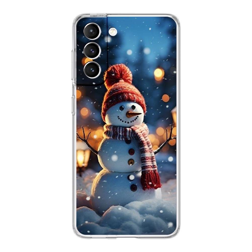 Чехол для телефона Samsung Galaxy S24 Plus S23 S22 S21 S20 FE Ultra 5G S10 S10E S9, прозрачный силиконовый чехол с рождественским графическим принтом