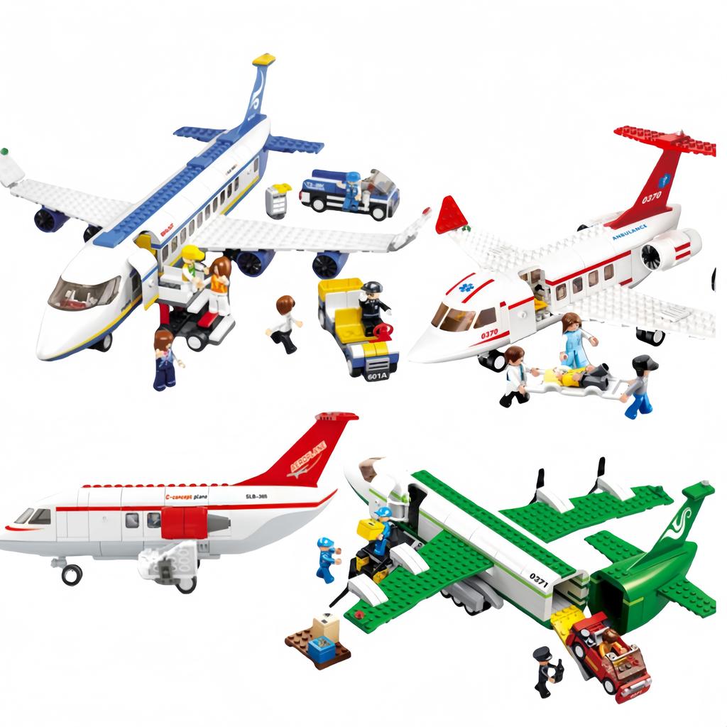 Sluban Building Blocks Aircraft /Air Ambulance /Cargo Aircraft/ International Airport Model Toy Educational Kit For Kids
