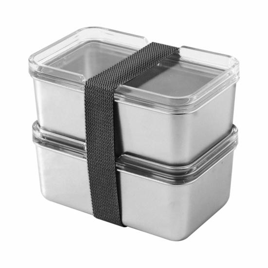 Ланч-бокс из нержавеющей стали с прозрачной крышкой, подходит для микроволновой печи и посудомоечной машины, герметичный контейнер для приготовления еды, портативный бенто-бокс для офиса, школы