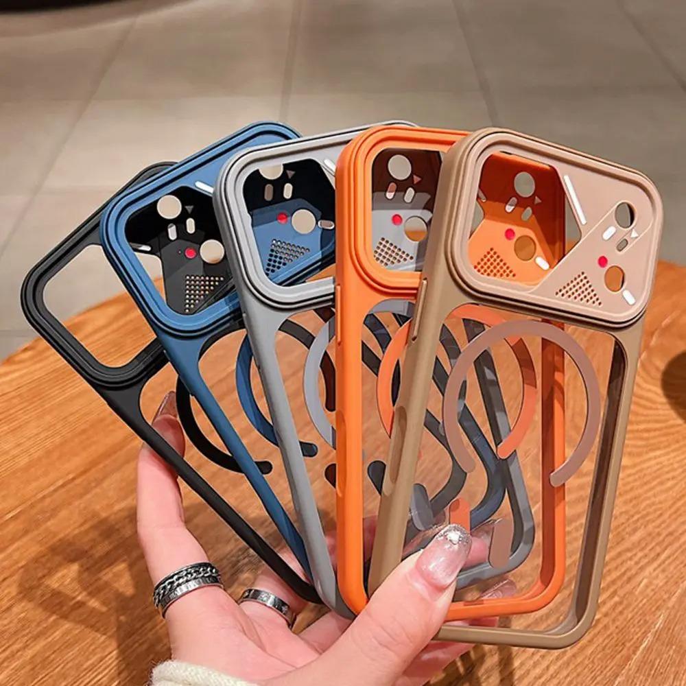 Роскошный мягкий бампер для Magsafe Прозрачный акриловый чехол для iPhone 17 Pro Max Air 16 Funda 15 14 13 12 Pro Max 11 Ударопрочная жесткая крышка