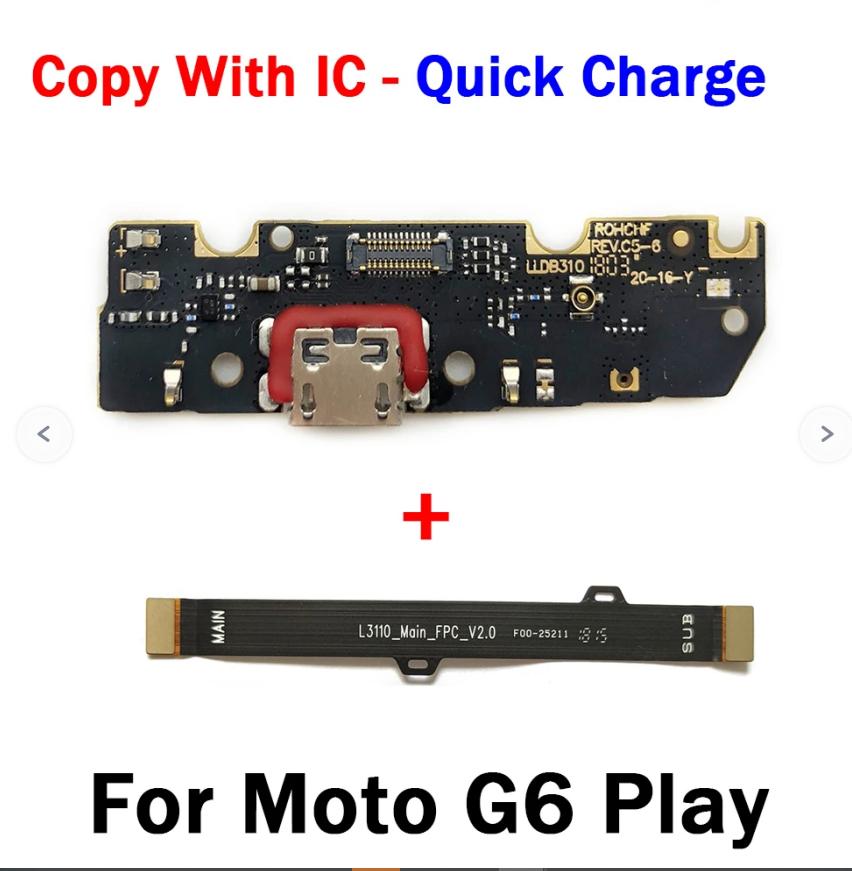 Протестировано для Moto G6 G7 G8 G9 Play Plus Power G11 G111 Плата разъема порта зарядки USB с шлейфом материнской платы