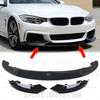 For BMW 4 Series F32 F33 F36 435i M Sport 2014-2020 Front Bumper Spoiler Lip Carbon Fiber Look Lower Side Splitter Blade Cover