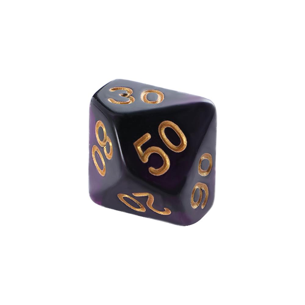 7 шт./Набор Игровые кости для RPG Подземелий Смешанные цвета Многогранные кости Двухцветные Акриловые кости