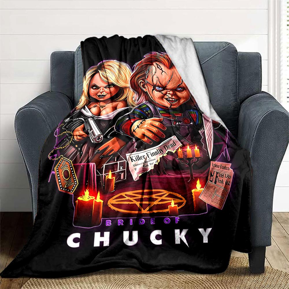 1 шт. Невеста Чакки Плед Мягкий Фланелевый, Уютный Все Сезоны Полиэстер Идеально для Дома, Офиса