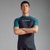 Li Ning Swimming Series Color Block Letter Round Neck Pullover Sports Long Sleeve Swimsuit Men swimsuit Balsam-Green Black ASLT093-2
