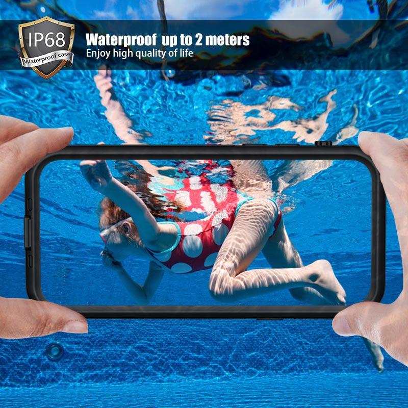 Водонепроницаемый чехол для телефона IP68 для iPhone 13 12 11 Pro Max, чехол для плавания для iPhone XS MAX XR 8 7 6 Plus, противоударный чехол для улицы