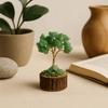 Green Aventurine Crystal Tree, 15 Gemstones Wood Base