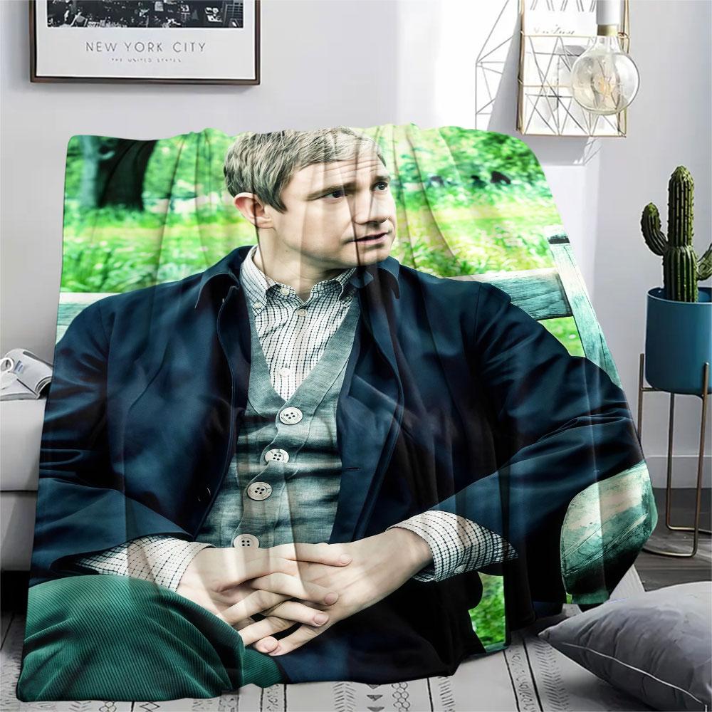 John Watson Printed Flannel Blanket, soft throw for bedroom sofa, washable, fan merchandise, great gift.