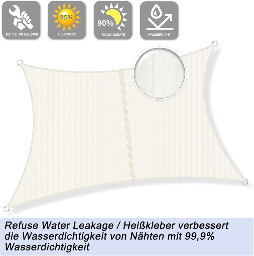 Водонепроницаемый солнцезащитный тент и водонепроницаемый навес для открытых пространств (Прямоугольник/Квадрат)