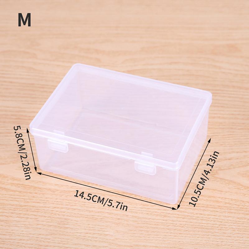 Transparent Clamshell Plastic Storage Box, Stackable Storage Box, Suitable For Office, Bathroom, Kitchen, Household Utility Box
