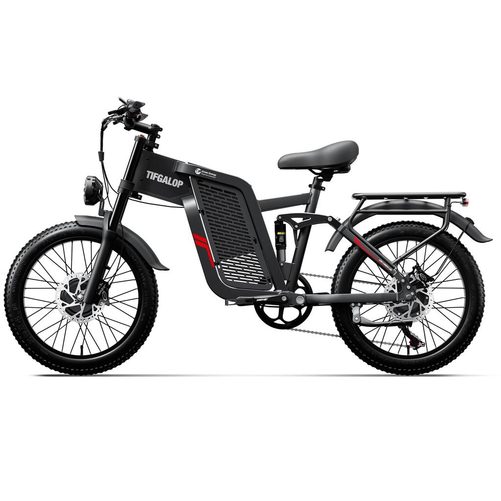 TIFGALOP F7 Motor power 52V1000W * 2 Tire 20 inch fat tire Battery 52V24AH Maximum speed 35mph Range 45-90KM Miles30-60 miles