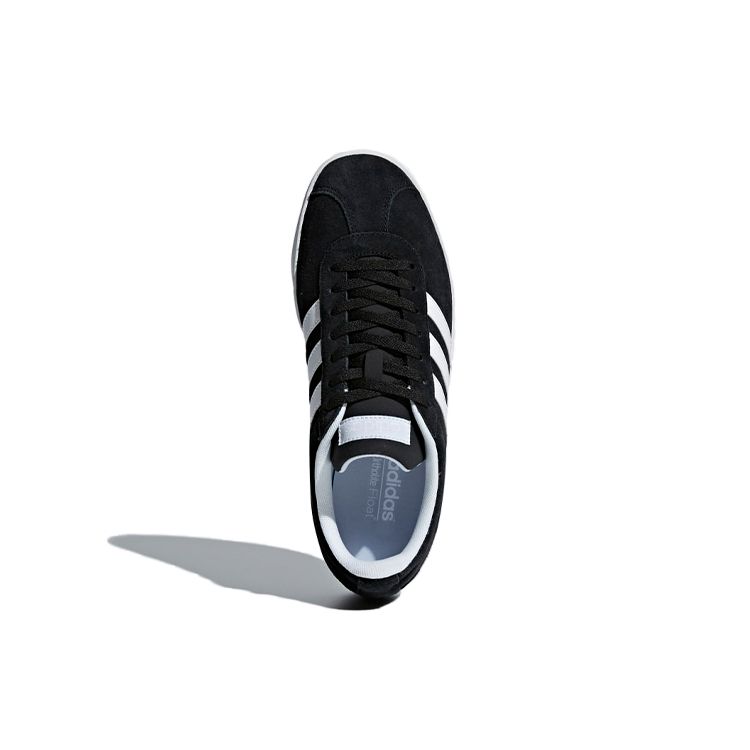 Adidas Neo Vl Court 2.0 Suede Low Top Skate Shoes Women Sneakers Black White DA9887