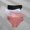 Women's Briefs Low Waist Mesh Solid Color Briefs Cotton Crotch Briefs Sexy Ladies Underwear