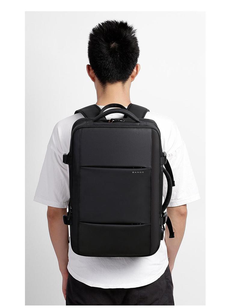 BANGE Men's High-Capacity Business & Travel Laptop Backpack