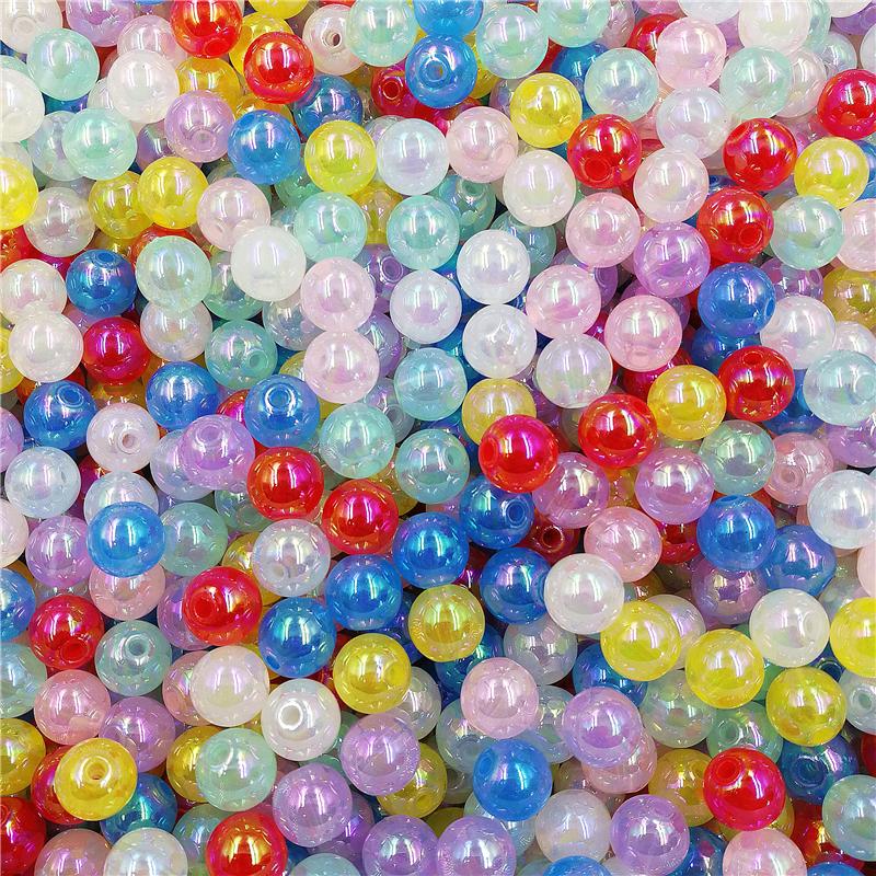 Творческий кулон 20 шт. 10 мм свободные бусины ожерелье браслет DIY изготовление ювелирных изделий конфетного цвета одно отверстие оптовая продажа акриловые круглые ювелирные аксессуары