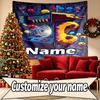 Custom Name Personalized PAC MAN Print Tapestry, Wall Art Decor, Bedroom, Dorm, Apartment, LivingRoom, Party Backdrop, Gift for Birthday
