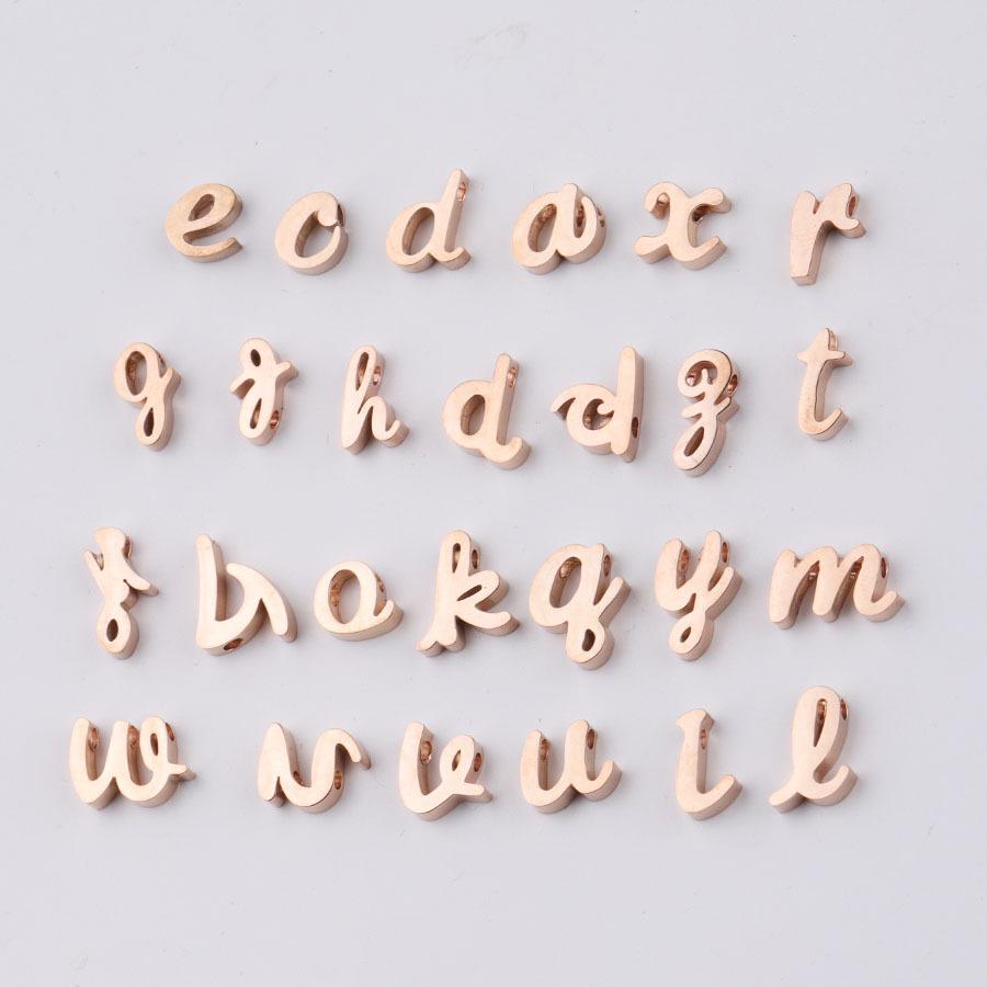 Бусины из нержавеющей стали с буквами AZ 1,8 мм с маленьким отверстием для самостоятельного изготовления аксессуаров