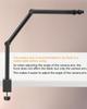 Hemmotop Camera Arm, Microphone Stand, Integrated Clamp, 1.25kg Load Capacity, Smartphone Arm, 360° & 340° Adjustable Angle, Desk Mount Stand, Copy