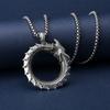 Ouroboros Pendant Necklace Men's Metal Dragon Pendant Hip Hop Necklace Personalized Punk Jewelry