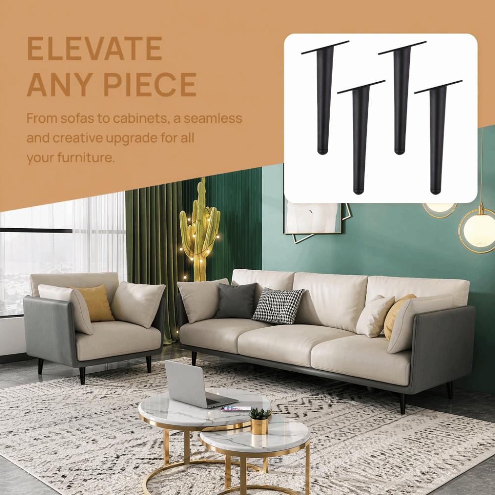 4pcs 12 Inch Furniture Legs Slant Tapered Cabinet Legs Modern Table Legs Bed Frame