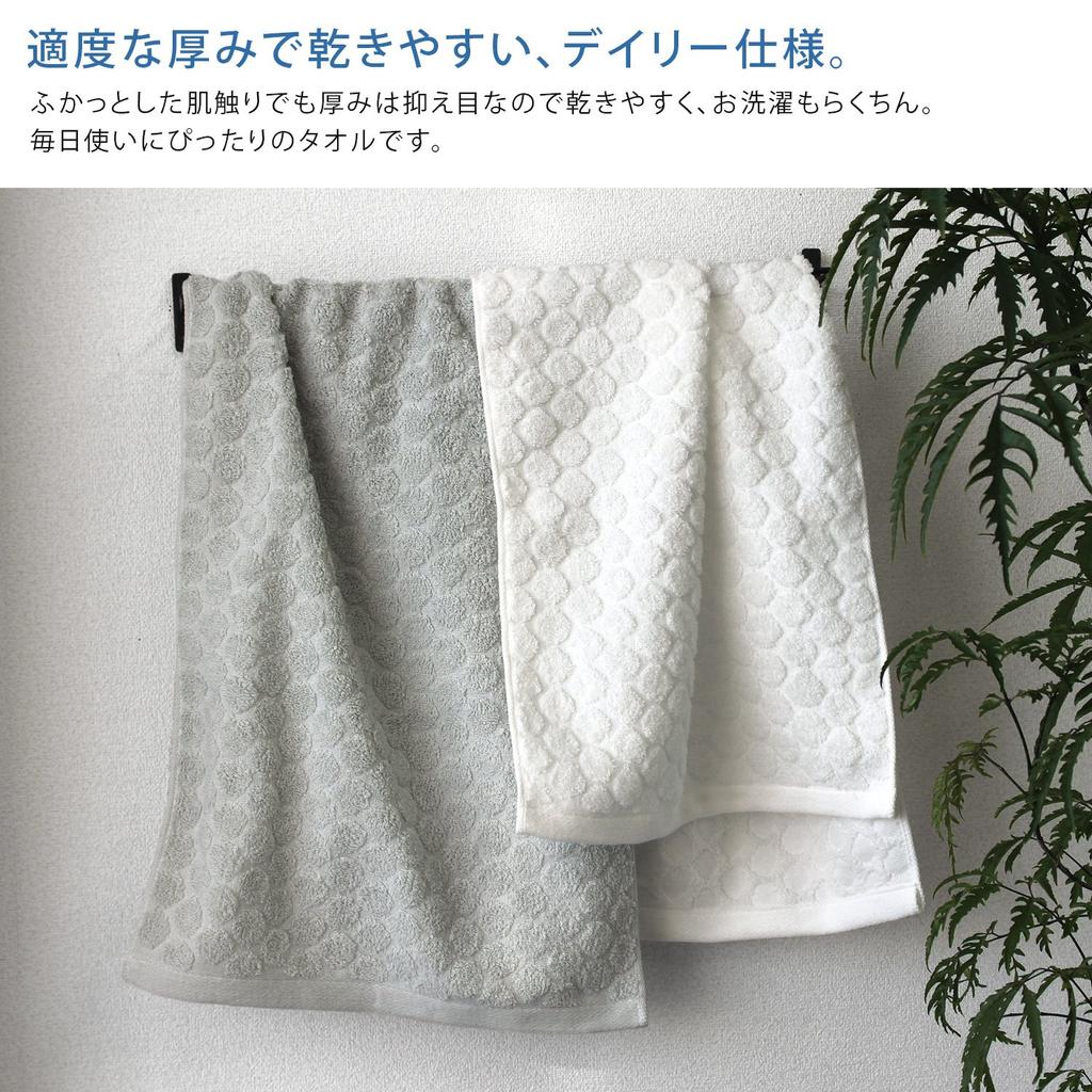 Сертифицированное полотенце для лица Imabari hiorie В наборе 3 цвета в ассортименте 01 Сделано в Японии Жаккардовое Бренд Imabari Хлопок хлопок Рисунок в горошек 3 штуки