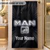 Beach TowelMAN Truck Custom Name Text Personalized Soft Towel for Beach Pool Indoor Home Decor Gift