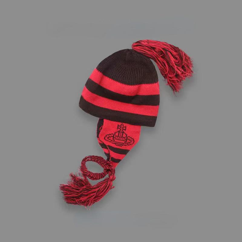 Anime Cosplay Apparel Beanies Okazaki Shinichi NANA Hats Girl Knitted Hat Tassel Ear Protection Hat Winter Fall Casual Bonnet Gorro