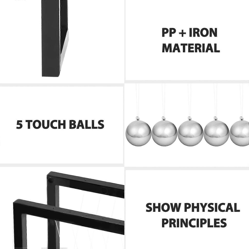 Balls Cradle Balance Ball Ornaments Home Decorations Desk Decoraction Toy Gift Black