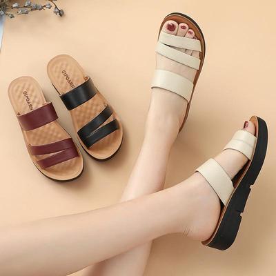 Женские летние сандалии с мягкой подошвой и противоскользящей подошвой для людей среднего и пожилого возраста - новинка 2024 г.