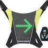 LED Cycling Vest, Reflective LED Vest with Turn Signals - Remote Control, Direction Lights, USB Charging, Easy To Install, Bicycle Safety Indicator