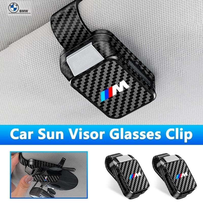 Car Carbon Fibre Sun Visor Glasses Clip Sunglasses Bracket For BMW 50th Anniversary 1 3 5 7 series E83 F16 E70 BMW M M3 M5 GX9