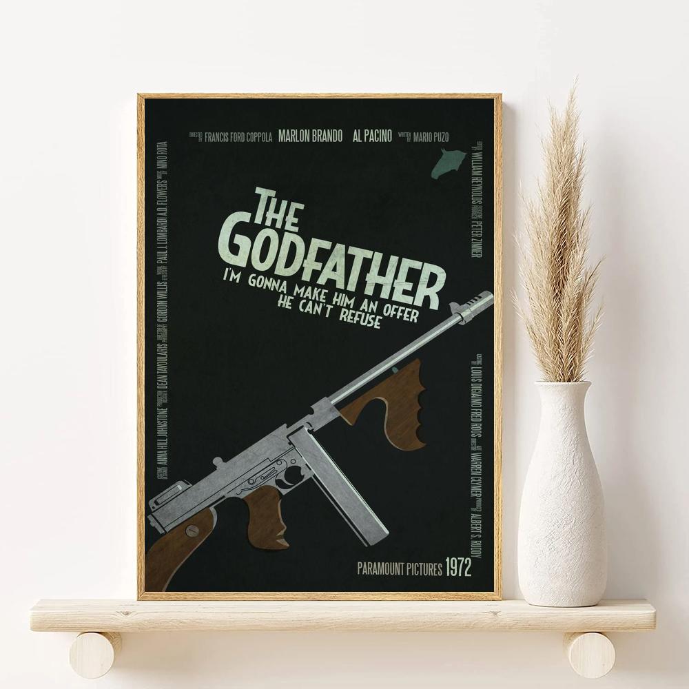 Классические киногангстеры Крестный отец Постер HD арт холст живопись дом гостиная спальня бар эстетическое украшение
