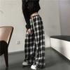 Harajuku Oversize Plaid Pants Women Fashion Checked Trousers For Female Fall Wide Leg Sweatpants